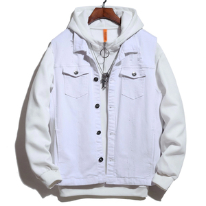 Men's Black Denim Jacket Casual Turn-<b>down</b> Collar Button Closure Regular Fit Autumn Cotton Washed Style - Product Image 3