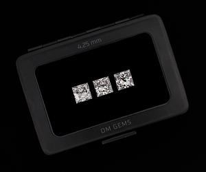 Diamante cultivado en laboratorio de 4.25 mm, corte princesa, EF VVS, diamante CVD suelto cultivado en laboratorio para la fabricación de joyas, pulseras, diamantes de laboratorio, suministro a granel. - Product Image 2