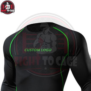 Ropa de Combate de Buena Calidad, Personalizada con Impresión Digital, Servicio OEM, Rashguard de Manga Larga para Adultos, Secado Rápido, 220g - Product Image 3