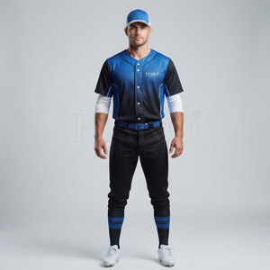 Uniforme de Béisbol Cómodo con Detalles del Equipo para Hombres y Jóvenes en Tela Ligera y Transpirable para el Día del Partido - Product Image 4