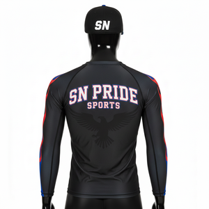 Customized New Arrival Unisex Long Sleeve MMA Rash Guard Premium Quality Customized Logo Sublimation Printed Competitive Price - Product Image 2