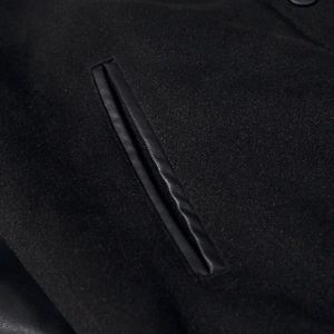 Wholesale Latest Designs <b>Long</b> Sleeve 100% Wool Body <b>Leather</b> Sleeves Baseball Varsity <b>Jacket</b> Embroidery Logo Letterman <b>Jacket</b> - Product Image 5