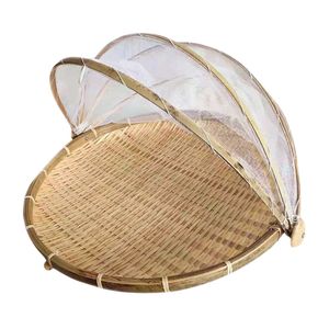 Plateau de séchage en bambou durable de qualité supérieure avec filet en maille, panier de traitement des aliments tissé naturellement - Product Image 1