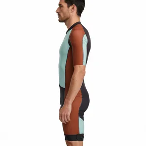 Conjunto de Jersey y Pantalones Cortos de Ciclismo para Hombre, de Manga Corta, con Bloques de Color, Transpirable, para Verano, Traje de Ciclismo de Carretera - Product Image 3