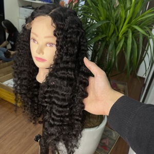 Las mejores pelucas de cabello humano con cabello rizado birmano, peluca vietnamita de color natural, extensión de cabello con cierre de encaje, color libre. - Product Image 1