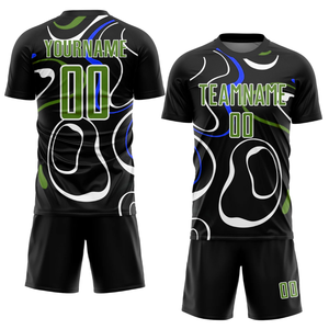 Kids <b>Soccer</b> Wear Set Lightweight Vibrant Colors Breathable 100% Polyester Football Jersey Uniform - Product Image 1
