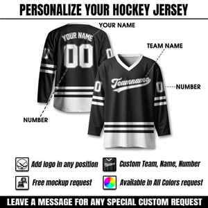 Maillots de hockey sur glace personnalisés pour adultes |   Polyester de qualité supérieure en gros |   Respirant et à séchage rapide |   Impression par transfert par sublimation |   Unisexe | - Product Image 5