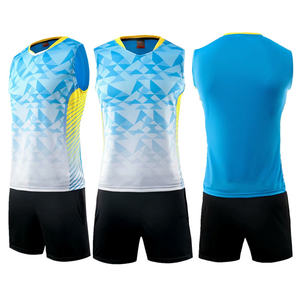 Uniformes de Voleibol Diseño 2026, 100% Poliéster, Cuello en V, Transpirables, Conjunto de Uniforme de Voleibol para Hombre - Product Image 3