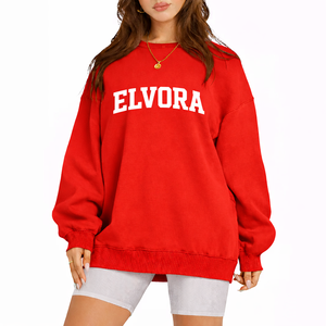 Sweat-shirt pour femme, imprimé graphique, col rond, pull-over élégant, chaud, en polaire, décontracté, tendance, mode streetwear - Product Image 1