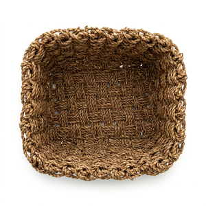 RURI M Handmade seagrass <b>storage</b> <b>basket</b> woven natural organizer <b>basket</b> with handles eco friendly home decor multipurpose <b>basket</b> - Product Image 3