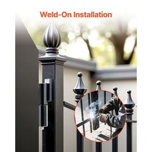 Set di 2 Cerniere in Acciaio da 7 Pollici per Cancelli, Capacità di Carico 900 Libbre, Lubrificabili, per Cancelli Oscillanti di Rimorchi - Product Image 3