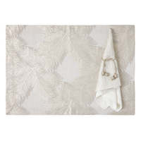 Ensemble de 4 sets de table imprimés Botanica de Mode Living, motif végétal, en mélange de lin et de viscose, lavables, accessoires de table modernes