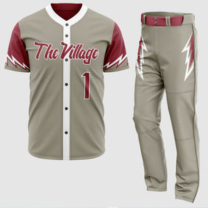 Wholesale Sportswear Customized Digital Printing Breathable Anti-Bacterial Quick Dry <b>Polyester</b> Round-Neck Casual Baseball - Product Image 1