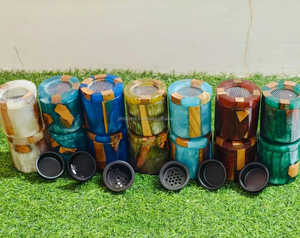 Mabkhara Árabe Elegante Hecha a Mano, de Madera de Sándalo y Resina Epoxi, 100% Natural, Quemador de Bakhoor para Fragancia del Hogar y Uso Religioso - Product Image 1