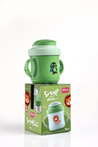 Anax Mini Cartoon Toddler Sipper Mug PP Silicon <b>Straw</b> with Dual Handle Flip <b>Lid</b> 350 mL Outdoor Use Custom Logo for Kids Drinking - Product Image 5