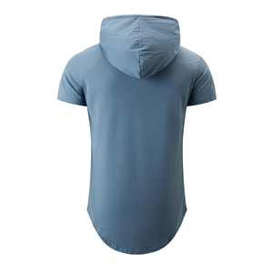 T-shirt à manches courtes à capuche pour homme, vêtements de mode, t-shirt décontracté d'été, coupe classique, t-shirt à manches courtes, taille et couleur personnalisées - Product Image 2