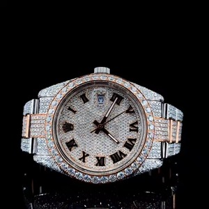 Luxury Seiko Mechanical Stainless Steel Ceramic Case Sapphire Crystal Iced Wristwatch Rubber Band Roman Numeral High Quality - Product Image 1