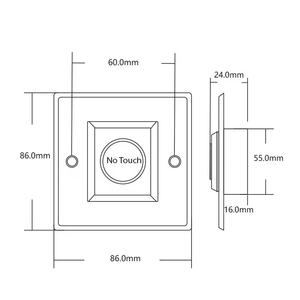 タッチスイッチ 86 パネル自動入退室ボタン 長方形 NO タッチアクセスコントロール リモートコントロール ノータッチ終了ボタン - Product Image 5