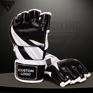 ถุงมือชกมวย MMA สีดำขาว คุณภาพสูง พรีเมียม ดีไซน์ใหม่ล่าสุด สำหรับผู้ชาย ป้องกันมือได้ดี - Product Image 5