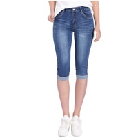 Jean en denim skinny taille haute pour femme, grande taille, imprimé léopard, déchiré, extensible, longueur genou, style Y2K, décontracté, été