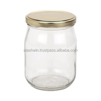 Pot à miel en verre le plus vendu, stockage alimentaire écologique, couvercle en PP sûr pour les aliments, capacité de 400 ml, préservation de la fraîcheur, pliable