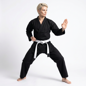 Basic Training Type Black Pants Karate Uniforms Martial Arts Uniforms For Child Karate Training - Product Image 1