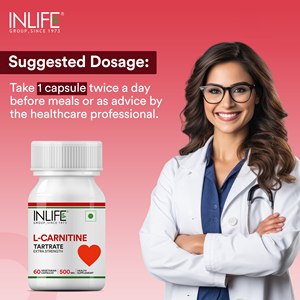 INLIFE L‑Carnitine L‑Tartrate Capsules Sports Nutrition Supplement for Adults Vegetarian Capsules Daily Dietary Supplement - Product Image 2