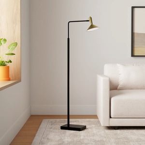 โคมไฟตั้งพื้นผ้าสีขาวหรูหราพร้อมฐานที่มั่นคงสำหรับตกแต่งบ้านสไตล์โมเดิร์น - Product Image 2