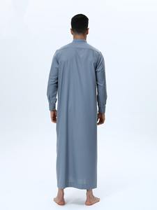 Túnica Musulmana para Hombre, Thobe, Jubba, Thoub, Abaya, Kaftan Árabe Saudí, Vestido Liso, Thoub Masculino - Product Image 3