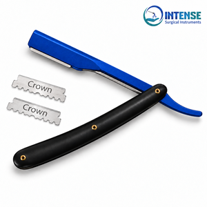 มีดโกนหนวดแบบพับได้ รุ่นคลาสสิค สีดำ สำหรับโกนหนวดเคราอย่างมืออาชีพ - Product Image 1