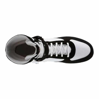Chaussures de boxe respirantes en mesh, à lacets, montantes, noires et blanches, pour l'entraînement, à prix abordable et avec service OEM ODM