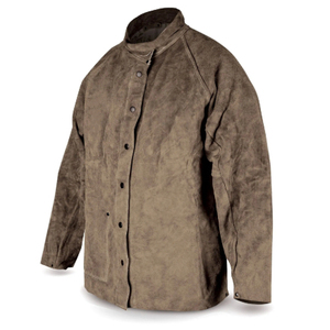 Veste de soudeur homme nouvelle collection en cuir de vachette à col montant pour le printemps – Vêtement de sécurité en gros - Product Image 1