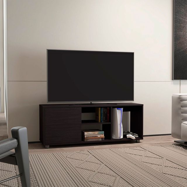 Penndel 55\" TV Stand with 1 Door and 4 Shelves Durable TV Capacity Furniture