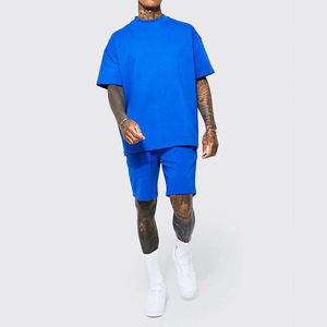 Ensemble chemise et short décontracté pour homme de qualité supérieure, léger, séchage rapide, 100% coton, style streetwear, uni - Product Image 2