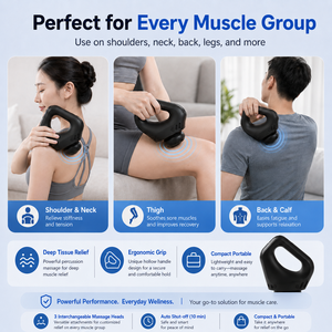 Multipurpose Pocket Sized Impact <b>Massager</b> Wireless Chargeable Muscle Fatigue Soothing Comfort Gym Workout Recovery Instrument - Product Image 5