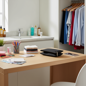 Borsa in tessuto 13x18 cm 2 pezzi Nera Borsa portaoggetti multiuso - Product Image 2