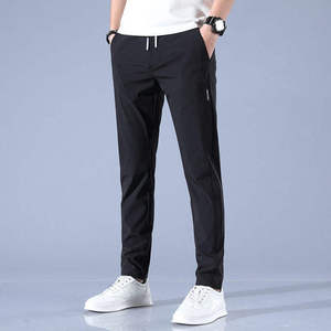 HANO 2024 Pantalon cargo en toile respirant pour femme, coupe droite, taille mi-haute élastique, avec laçage, détails de couture à nœuds, non tissé, collection Printemps - Product Image 5