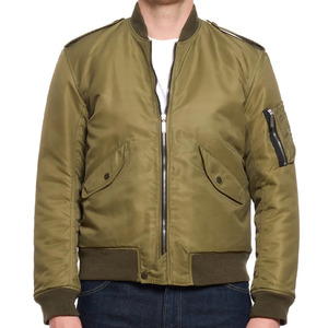 Nouvelle veste bomber en satin zippée tendance 2019 pour hommes, personnalisable, 100 % fibre de polyester, décontractée, imperméable, grandes tailles - Product Image 2