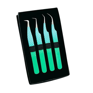 Pinzas Profesionales para Pestañas de Acero Inoxidable de Marca Privada, 10 mm, Punta Lisa, Antimagnéticas, Herramienta de Precisión - Product Image 1