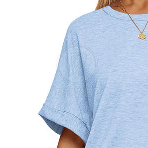 Camiseta de Alta Calidad para Mujer, Ligera, Color Personalizado, Estilo Casual, Holgada - Product Image 4