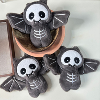 En gros, Peluche mignonne de dessin animé Halloween (démon, chauve-souris), Pendentif pour sac et sac à dos, Porte-clés en peluche