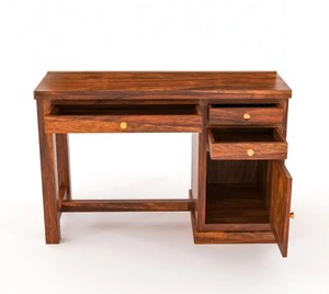 Solid Wood Home Office <b>Desk</b> with Storage Cabinet |Modern Wood <b>Study</b> Table | Jodhpur Export Handcrafted - Product Image 4