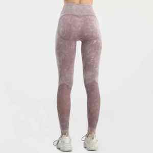 Leggings de Yoga OEM Personalizados de Cintura Alta Sin Costuras para Mujer, de Secado Rápido, con Efecto Push-Up y Compresión, para Gimnasio y Fitness - Product Image 4