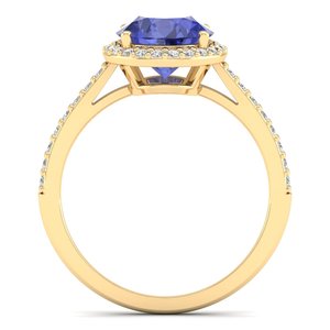 REYES Wholesaler Price 925 Sterling Silver Moissanite <b>Rings</b> For Women <b>Custom</b> 1.75Ct Tanzanite Gemstone Wedding Gift Jewelry - Product Image 4