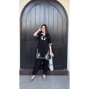 Beautiful Cotton Salwar Kameez for Parties Top and Bottom with Dupatta Elegant Party Wear - Product Image 3