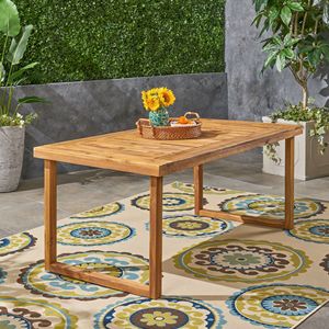 Tavolo da Pranzo da Esterno in Legno di Acacia, 175 cm, Finitura Naturale Sabbiata - Product Image 4