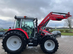 Tracteurs agricoles d'occasion Massey Ferguson 5S 125 2023 les moins chers avec remorque forestière et grue à vendre - Product Image 4