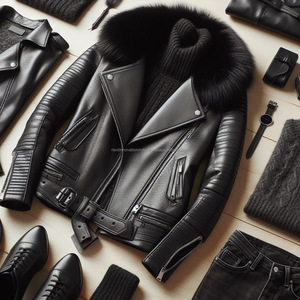 PrimeCraft Veste en cuir Manteau de luxe pour femme de qualité avec fermeture éclair en cuir de vachette véritable Sélections noir marron et beige - Product Image 2