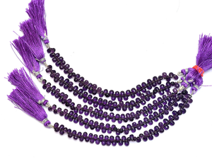 Cuentas de amatista AAA+ de 7x5 mm facetadas en forma de lágrima, cuentas de cuarzo natural de color hidro, piedras semipreciosas para joyería. - Product Image 4