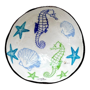 Bols en coquille de noix de coco laquée écologiques faits à la main, design coloré, bols décoratifs pour fruits, fabriqués au Vietnam - Product Image 2